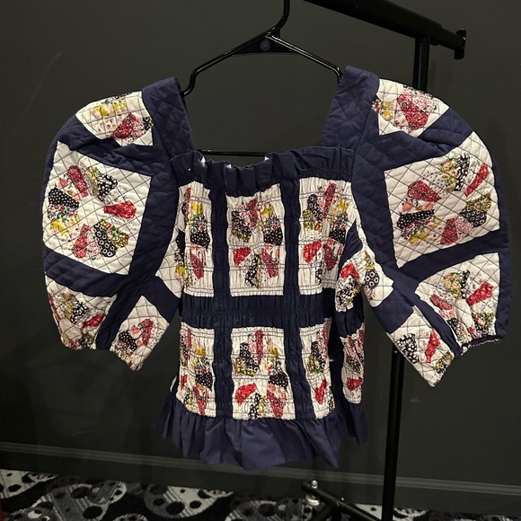 Sea New York Blue and Red Blouse - Picture 1 of 2